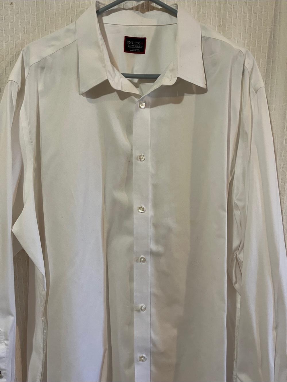 NEW UNTUCKit Relaxed Fit Wrinkle Free Crisp White Men’s Button Down Dress Shirt